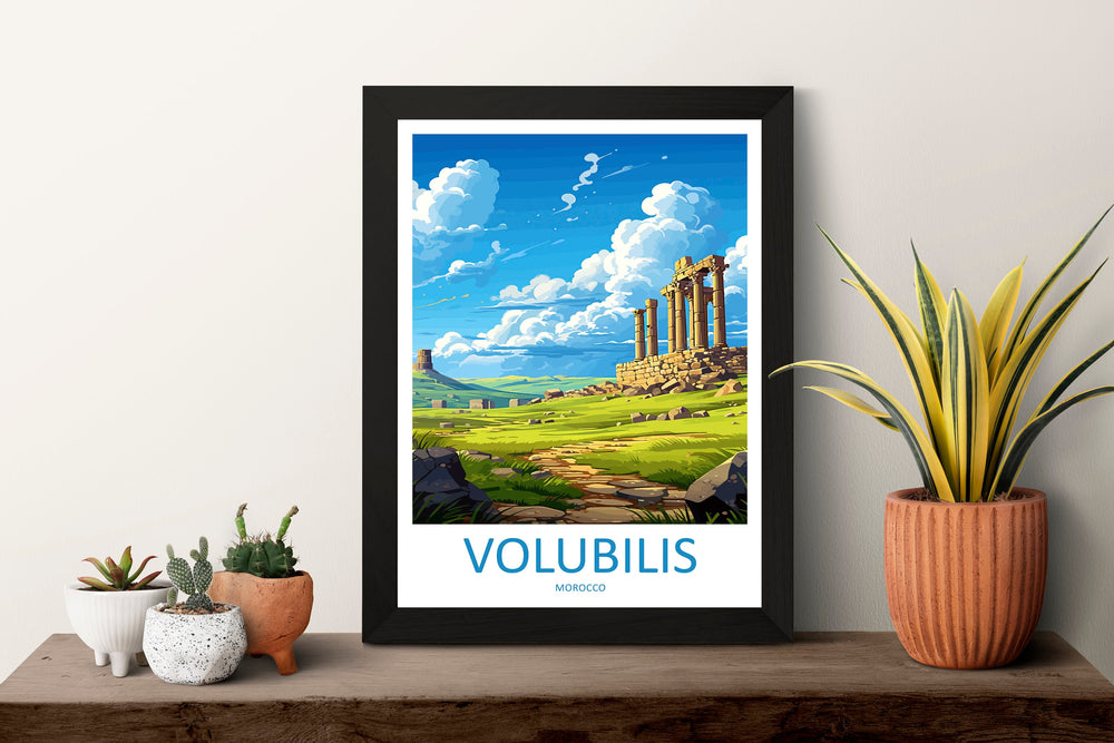 Volubilis Travel Print Wall Art Volubilis Wall Hanging Home Décor Volubilis Gift Art Lovers Morocco Art Lover Gift Wall Art Morocco Decor