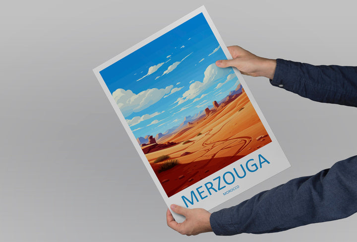 Merzouga Travel Print Wall Art Merzouga Wall Hanging Home Décor Merzouga Gift Art Lovers Morocco Art Lover Gift Wall Art Morocco Art