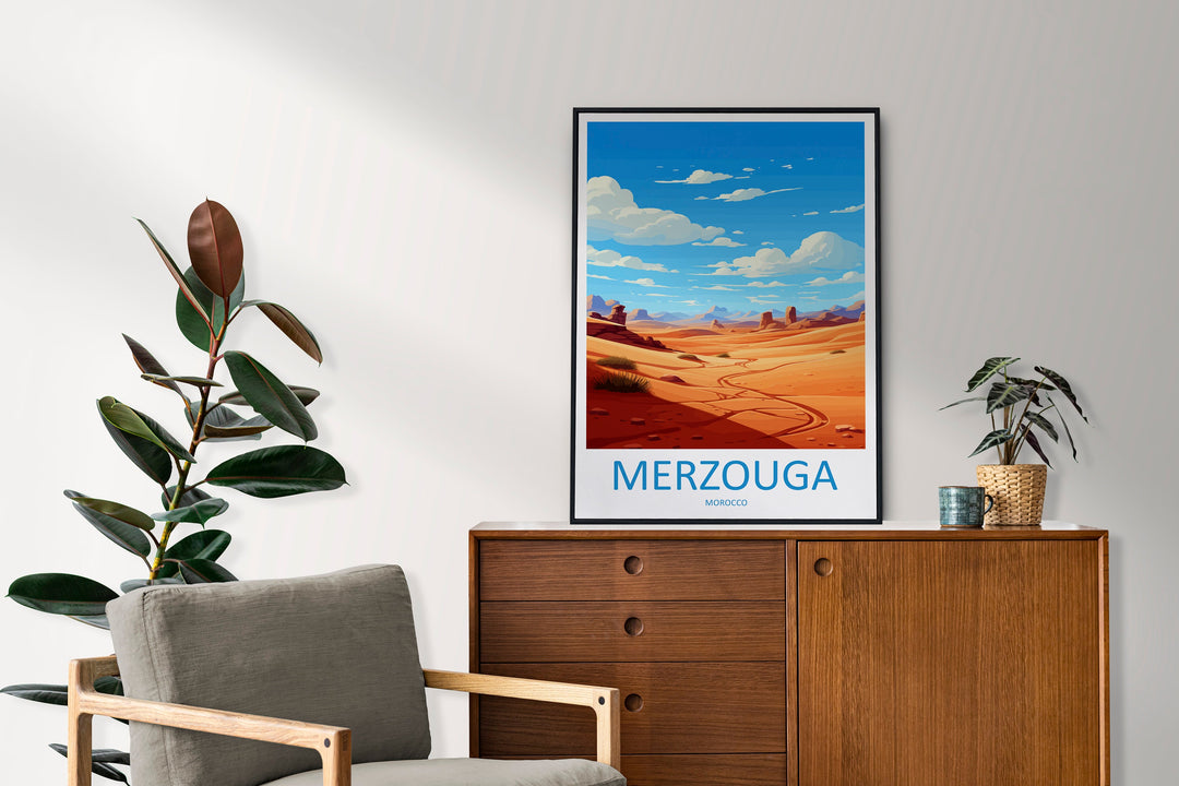 Merzouga Travel Print Wall Art Merzouga Wall Hanging Home Décor Merzouga Gift Art Lovers Morocco Art Lover Gift Wall Art Morocco Art