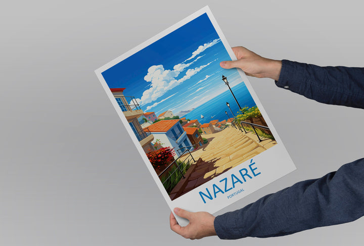 Nazare Travel Print Wall Art Nazare Wall Hanging Home Décor Nazare Gift Art Lovers Portugal Art Lover Gift Nazare Wall Décor