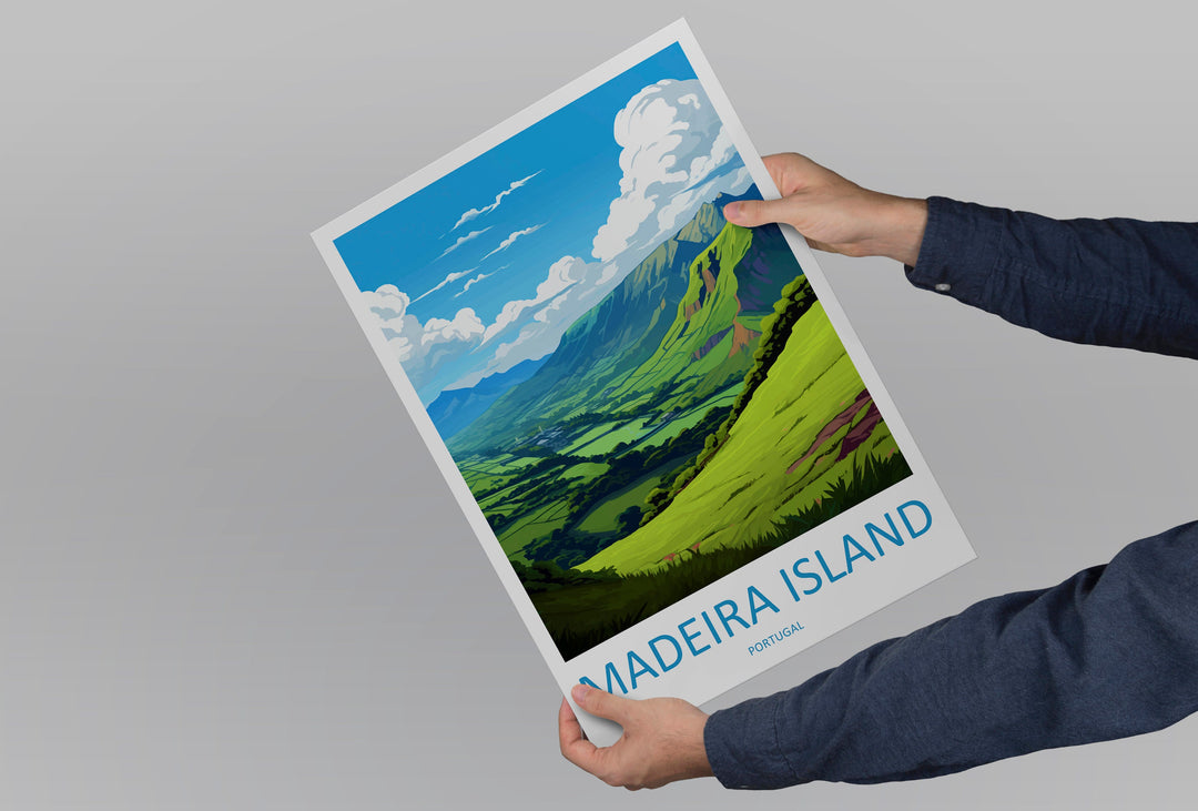 Madeira Travel Print Wall Art Madeira Wall Hanging Home Décor Madeira Gift Art Lovers Portugal Art Lover Gift Madeira Poster