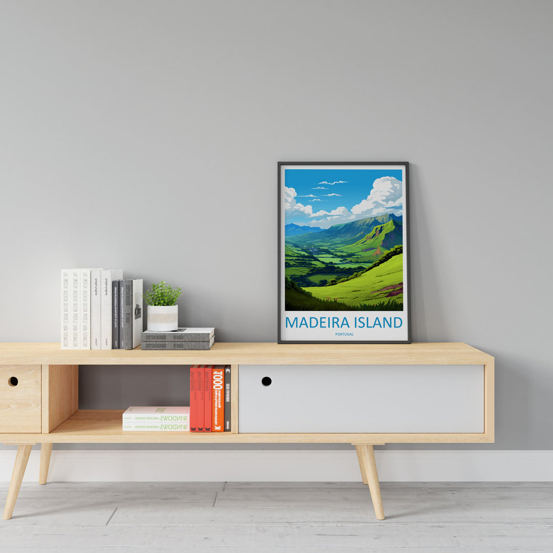 Madeira Travel Print Wall Art Madeira Wall Hanging Home Décor Madeira Gift Art Lovers Portugal Art Lover Gift Madeira Poster