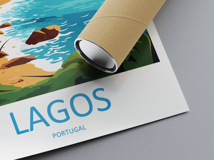 Lagos Travel Print Wall Art Lagos Wall Hanging Home Décor Lagos Gift Art Lovers Portugal Art Lover Gift Lagos Poster