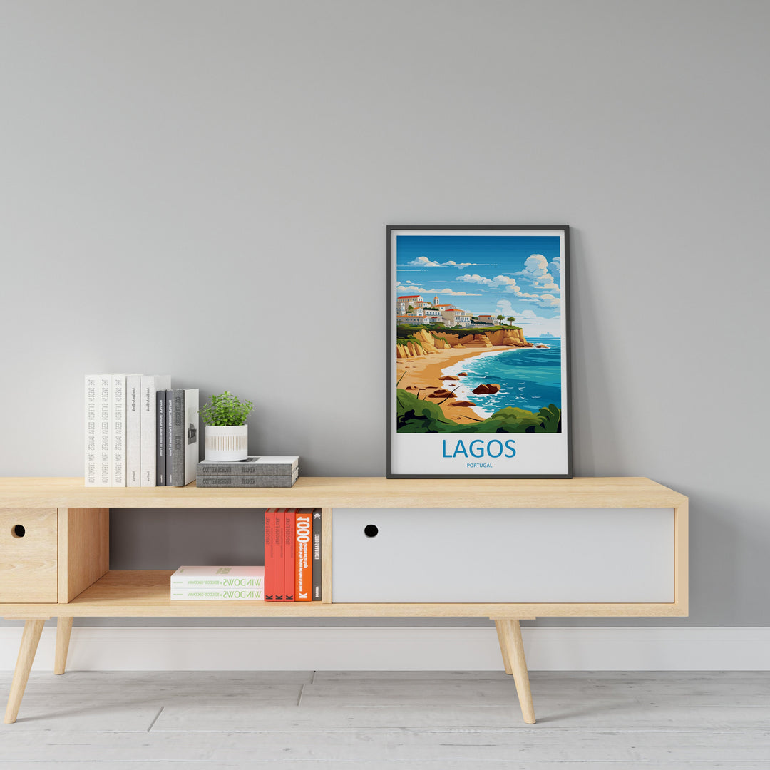 Lagos Travel Print Wall Art Lagos Wall Hanging Home Décor Lagos Gift Art Lovers Portugal Art Lover Gift Lagos Poster