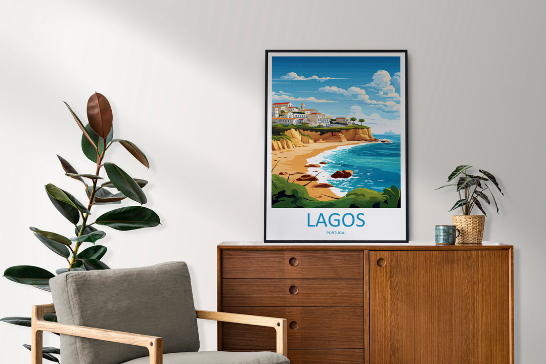 Lagos Travel Print Wall Art Lagos Wall Hanging Home Décor Lagos Gift Art Lovers Portugal Art Lover Gift Lagos Poster