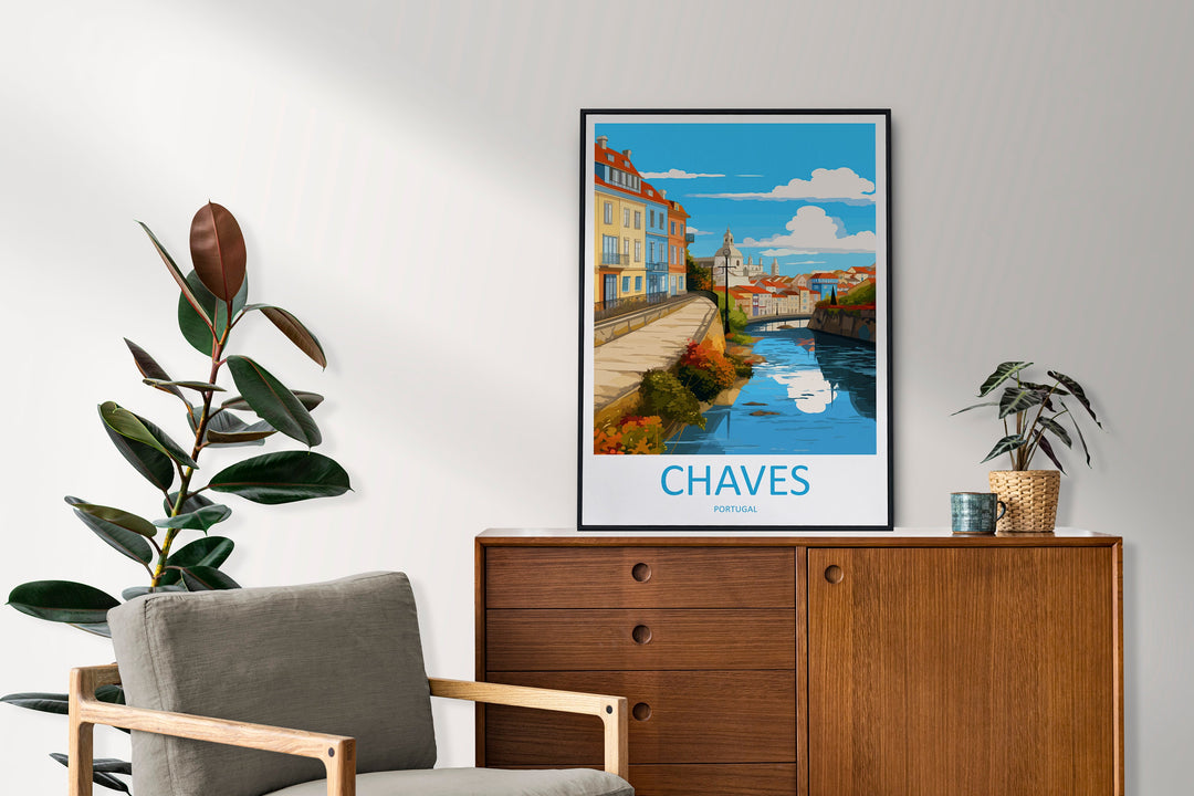 Chaves Travel Print Wall Art Chaves Wall Hanging Home Décor Chaves Gift Art Lovers Portugal Art Lover Gift Chaves Wall Art