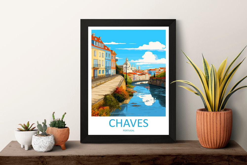Chaves Travel Print Wall Art Chaves Wall Hanging Home Décor Chaves Gift Art Lovers Portugal Art Lover Gift Chaves Wall Art
