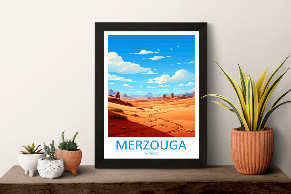 Merzouga Travel Print Wall Art Merzouga Wall Hanging Home Décor Merzouga Gift Art Lovers Morocco Art Lover Gift Wall Art Morocco Art