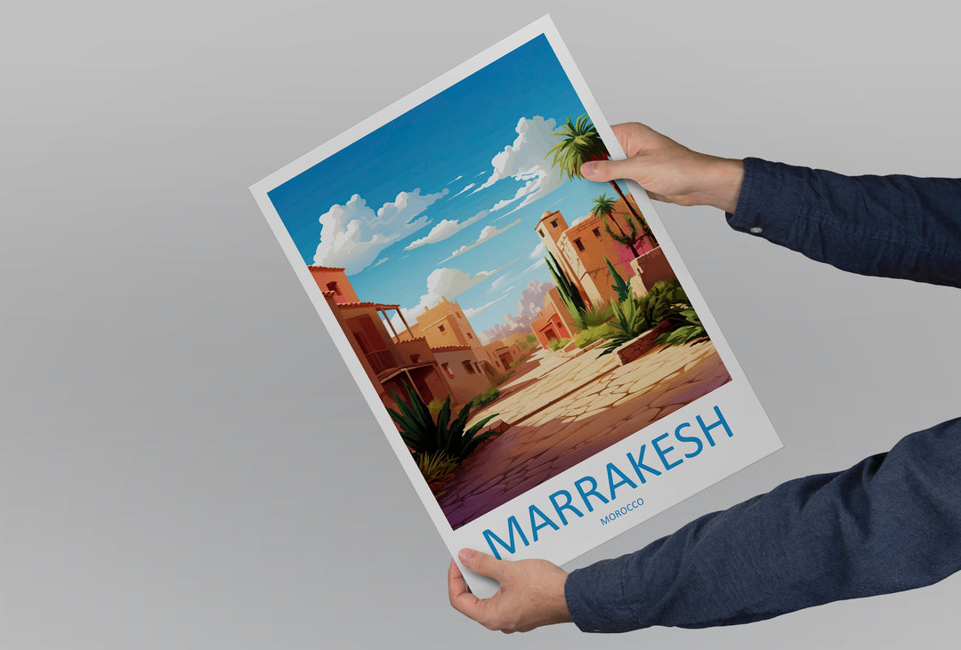 Marrakesh Travel Print Wall Art Marrakesh Wall Hanging Home Décor Marrakesh Gift Art Lovers Morocco Art Lover Gift Wall Art Morocco Art