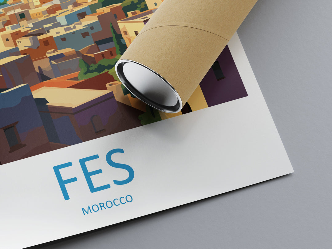 Fes Travel Print Wall Art Fes Wall Hanging Home Décor Fes Gift Art Lovers Morocco Art Lover Gift Wall Art Morocco Art