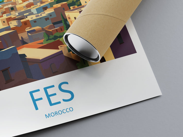 Fes Travel Print Wall Art Fes Wall Hanging Home Décor Fes Gift Art Lovers Morocco Art Lover Gift Wall Art Morocco Art