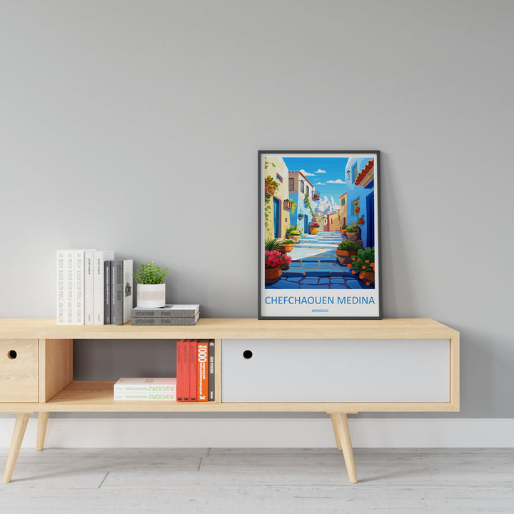Chefchaouen Travel Print Wall Art Chefchaouen Wall Hanging Home Décor Chefchaouen Gift Art Lovers Morocco Art Lover Gift Wall Art Morocco