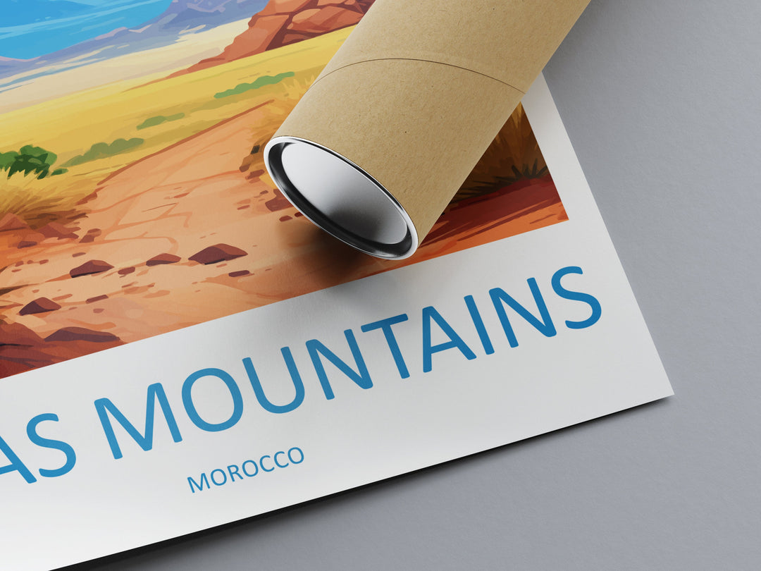 Atlas Moutains Travel Print Wall Art Atlas Moutains Wall Hanging Home Décor Atlas Moutains Gift Art Lovers Morocco Art Lover Gift Wall Art