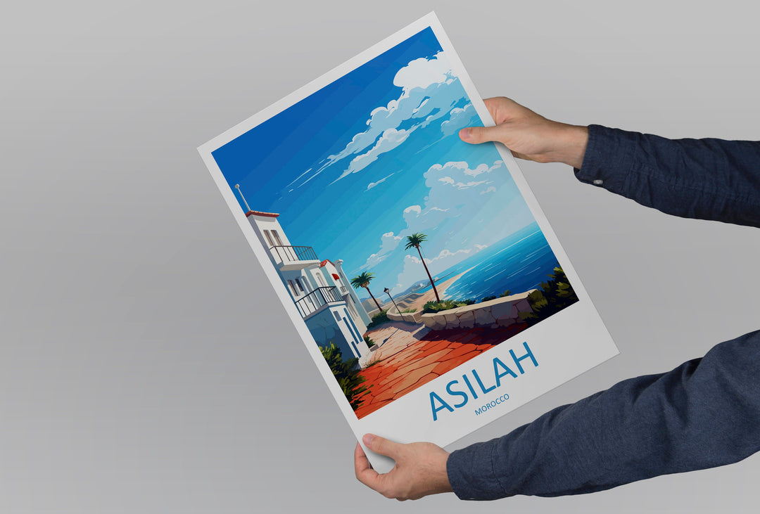 Asilah Travel Print Wall Art Asilah Wall Hanging Home Décor Asilah Gift Art Lovers Morocco Art Lover Gift Wall Art Morocco Art