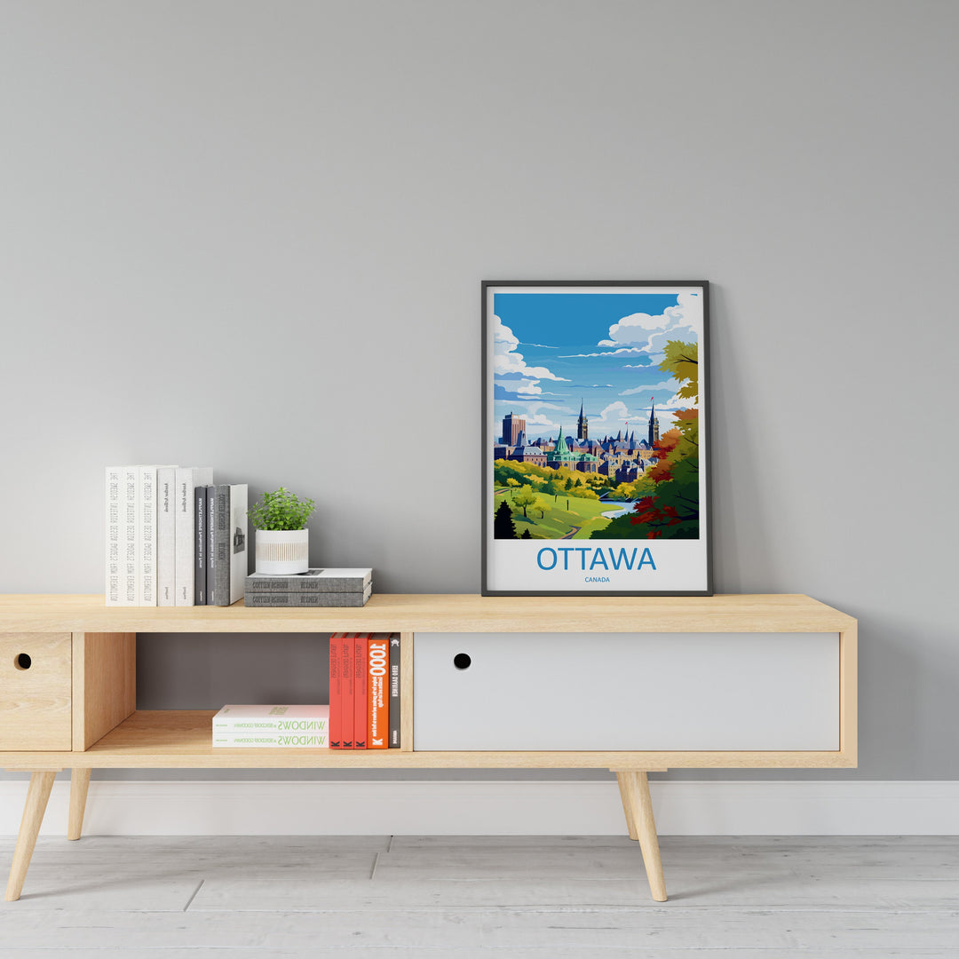 Ottawa Travel Print Wall Art Ottawa Wall Hanging Home Décor Ottawa Gift Art Lovers Canada Art Lover Gift Ottawa Gift
