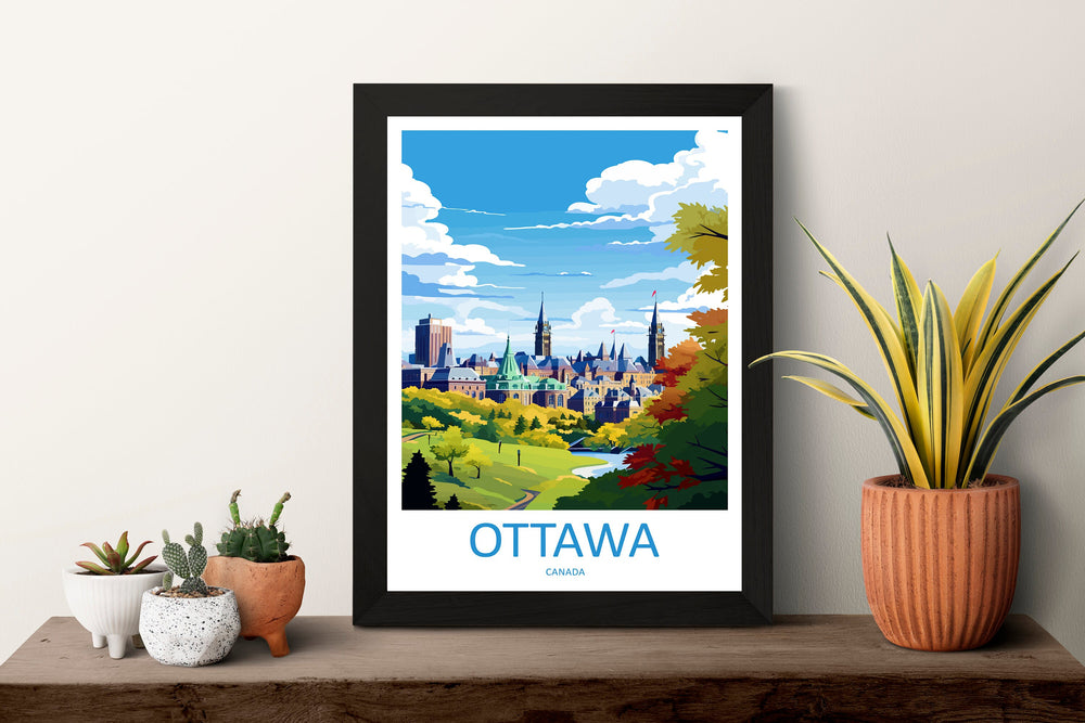Ottawa Travel Print Wall Art Ottawa Wall Hanging Home Décor Ottawa Gift Art Lovers Canada Art Lover Gift Ottawa Gift