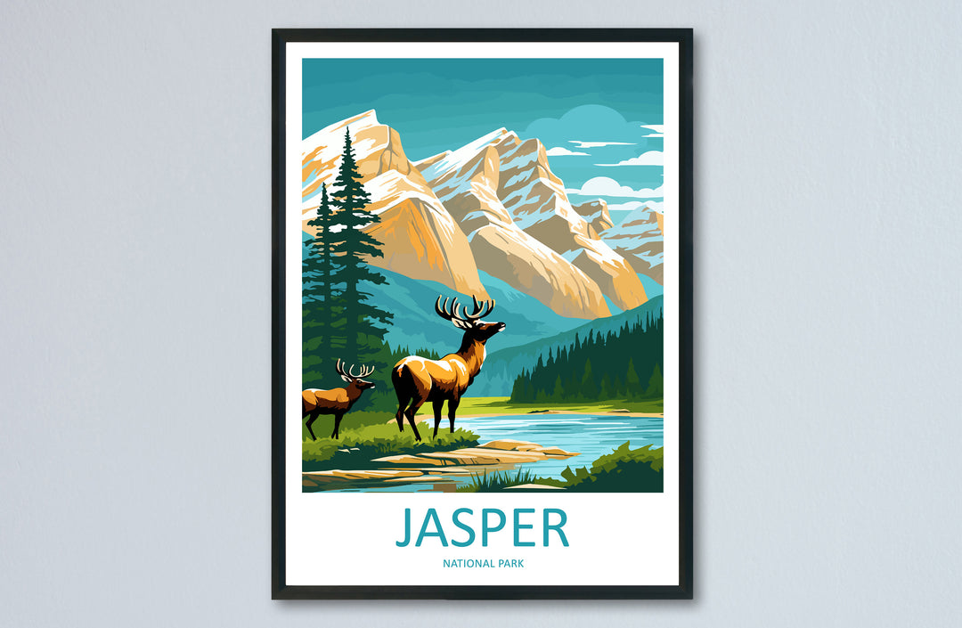 Jasper National Park Travel Print Wall Art Jasper National Park Wall Hanging Home Décor Jasper National Park Gift Art Lovers Canada Art Gift
