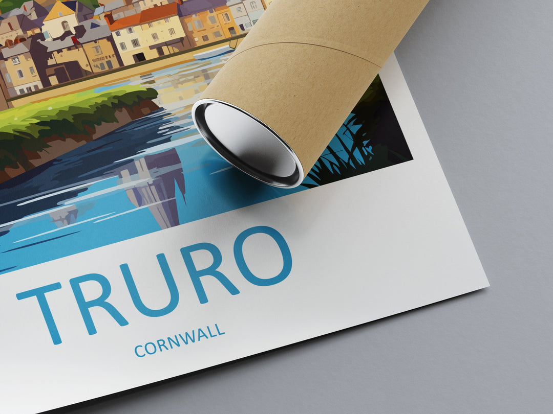 Truro Travel Print Wall Art Truro Wall Hanging Home Décor Truro Gift Art Lovers Cornwall Art Lover Gift Truro Cornwall Art Poster