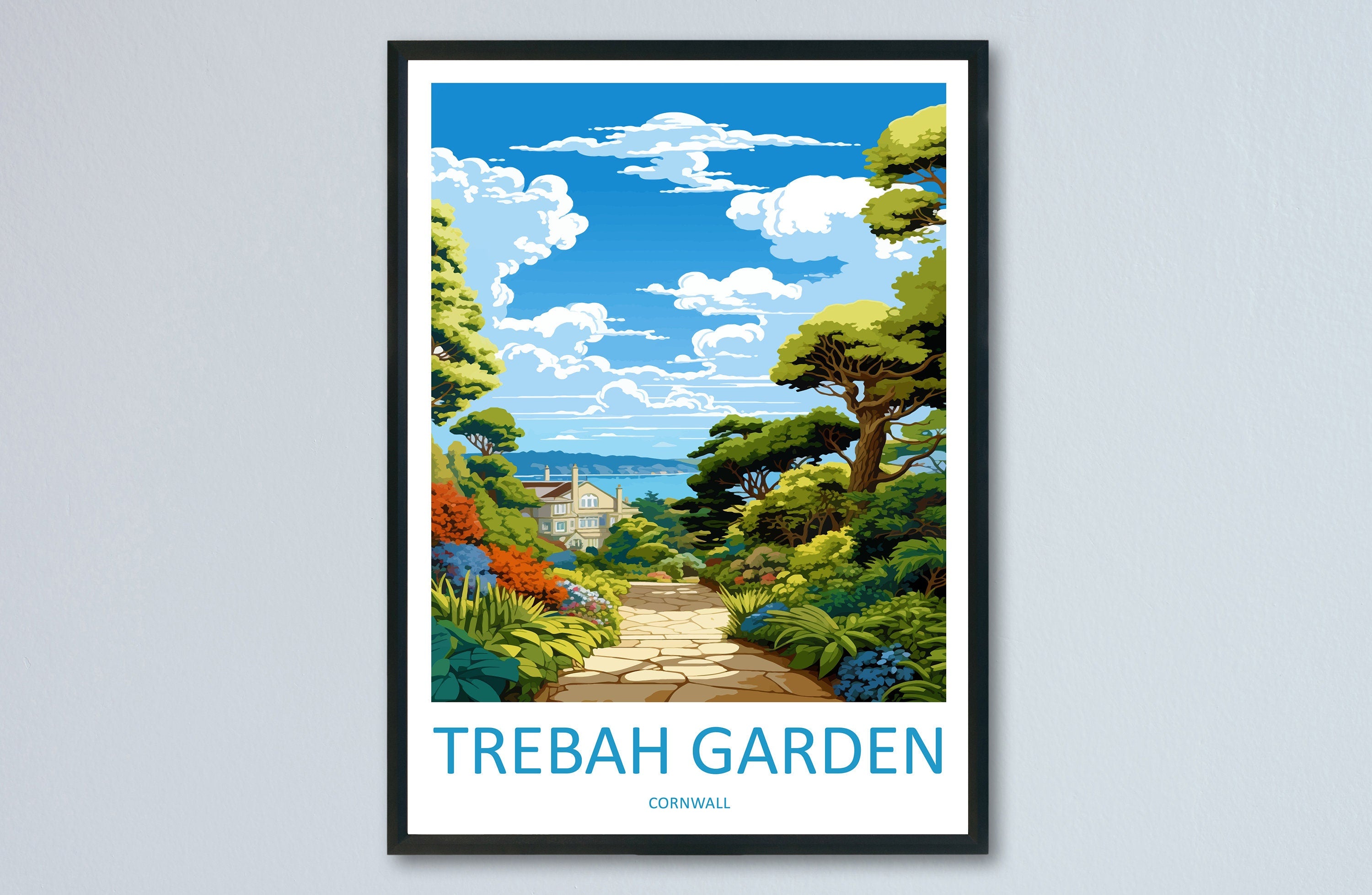 Trebah Gardens Travel Print