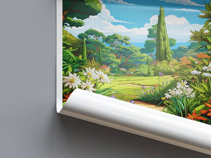 Trebah Garden Travel Print Wall Art Trebah Garden Wall Hanging Home Décor Trebah Garden Gift Art Lovers Cornwall Art Lover Gift