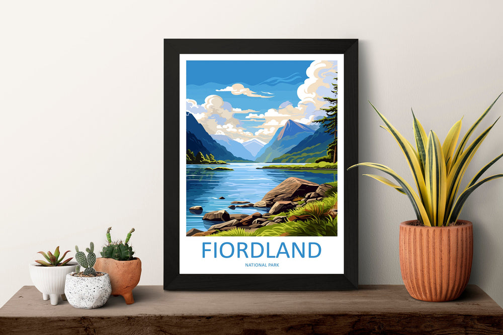 Fiordland National Park Travel Print Wall Art Fiordland Wall Hanging Home Décor Fiordland Gift Art Lovers New Zealand Art Lover Gift