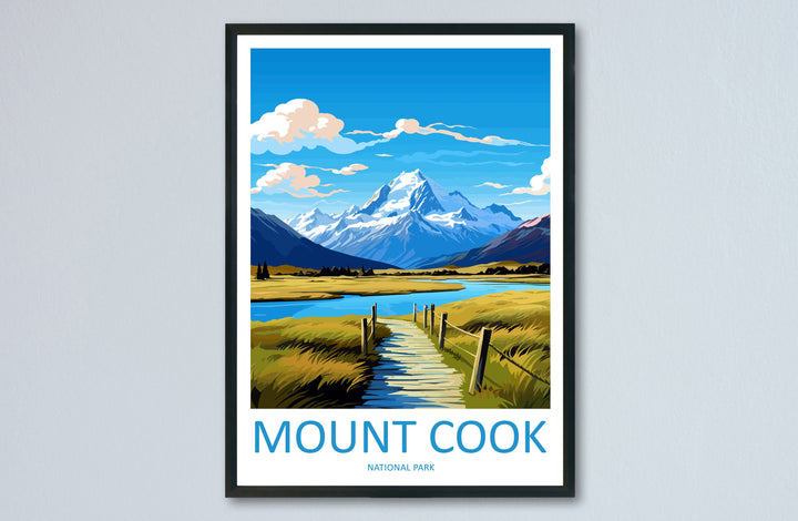 Mount Cook National Park Travel Print Wall Art Mount Cook Wall Hanging Home Décor Mount Cook Gift Art Lovers New Zealand Art Lover Gift