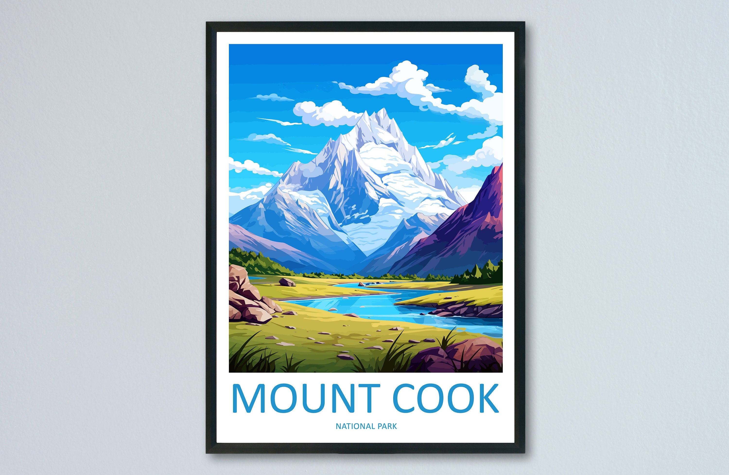 Mount Cook National Park Travel Print