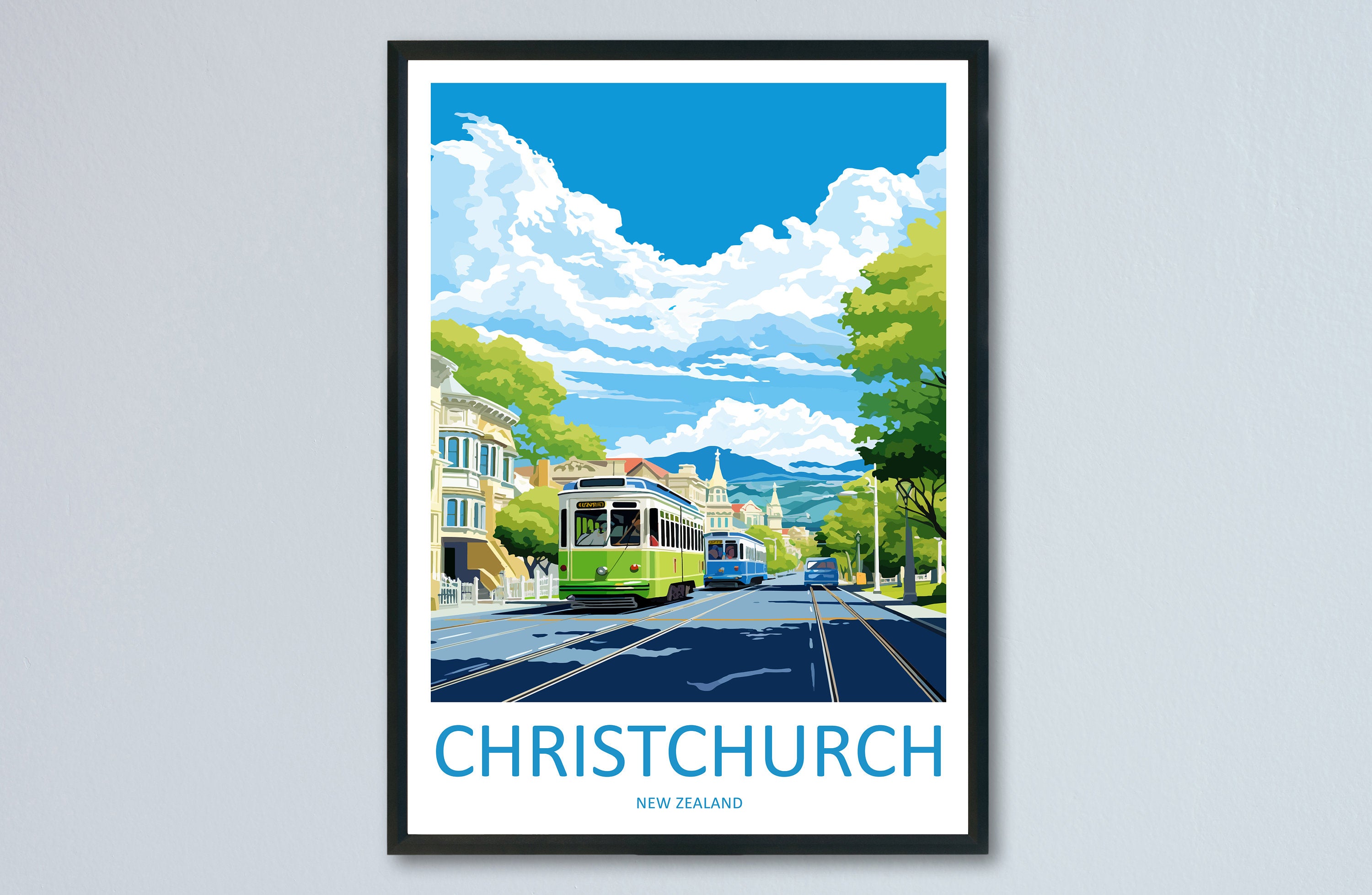 Christchurch Travel Print