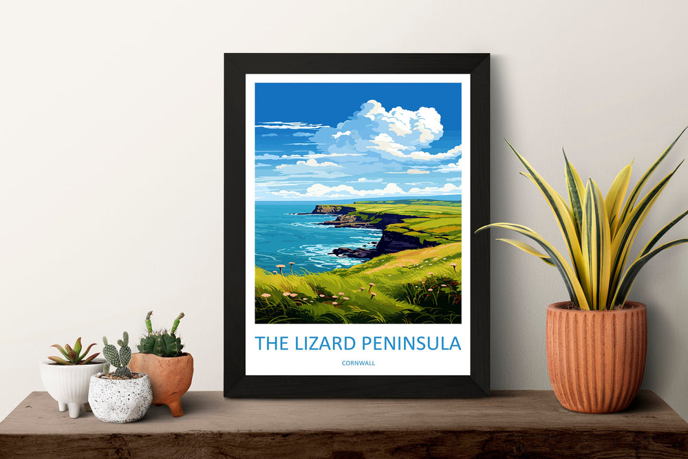The Lizard Peninsula Travel Print Wall Art Lizard Peninsula Wall Hanging Home Décor Lizard Peninsula Gift Art Lovers Cornwall Art Lover Gift
