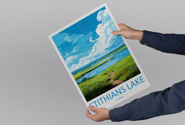 Stithians Lake Travel Print Wall Art Stithians Lake Wall Hanging Home Décor Stithians Lake Gift Art Lovers Cornwall Art Lover Gift