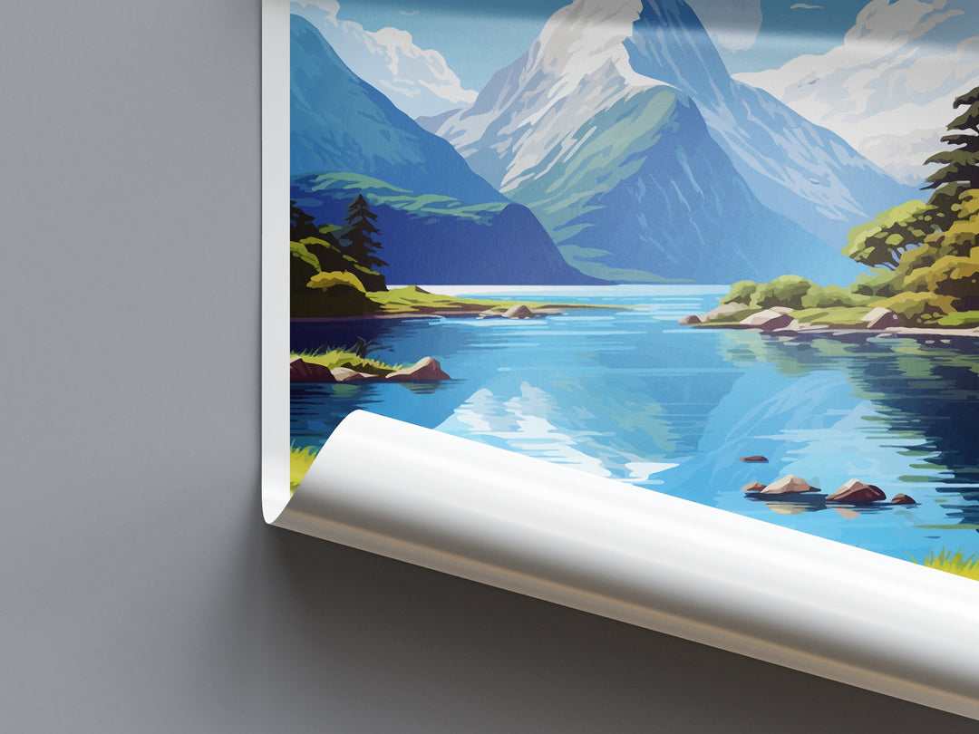 Milford Sound Travel Print Wall Art Milford Sound Wall Hanging Home Décor Milford Sound Gift Art Lovers New Zealand Art Lover Gift