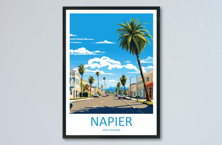 Napier Travel Print Wall Art Napier Wall Hanging Home Décor Napier Gift Art Lovers New Zealand Art Lover Gift Napier New Zealand Poster