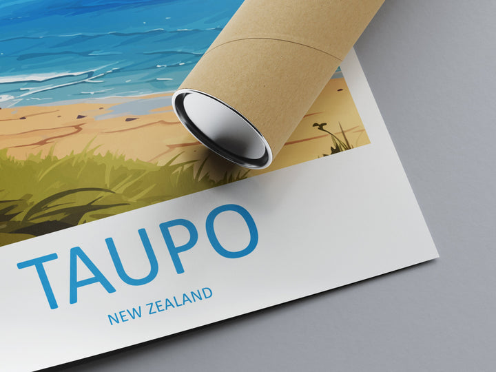 Taupo Travel Print Wall Art Taupo Wall Hanging Home Décor Taupo Gift Art Lovers New Zealand Art Lover Gift Taupo New Zealand Poster