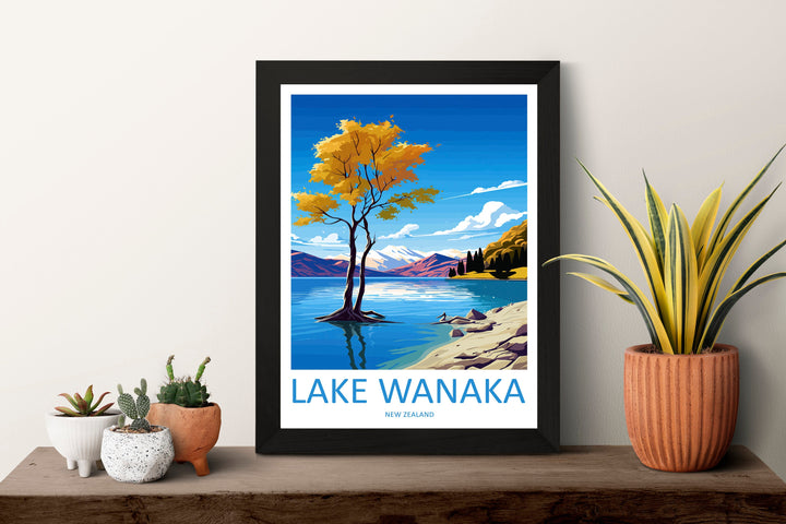 Lake Wanaka Travel Print Wall Art Lake Wanaka Wall Hanging Home Décor Lake Wanaka Gift Art Lovers New Zealand Art Lover Gift Lake Wanaka Art