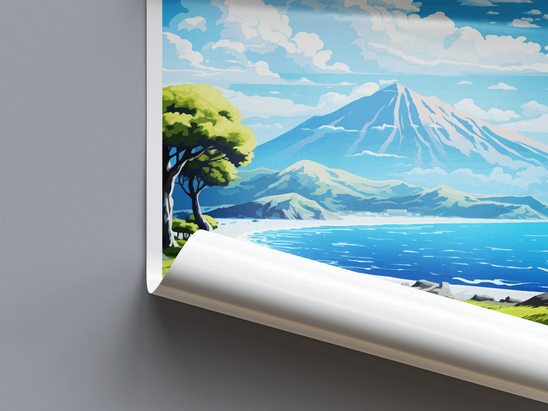 White Island Travel Print Wall Art White Island Wall Hanging Home Décor White Island Gift Art Lovers New Zealand Art Lover Gift White Island