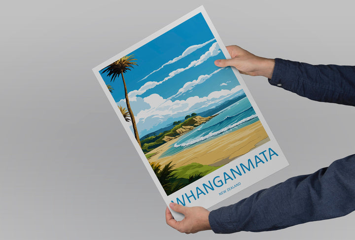 Whanganmata Travel Print Wall Art Whanganmatad Wall Hanging Home Décor Whanganmata Gift Art Lovers New Zealand Art Lover Gift Whanganmata