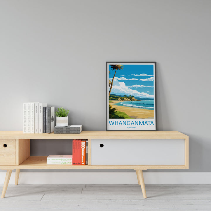 Whanganmata Travel Print Wall Art Whanganmatad Wall Hanging Home Décor Whanganmata Gift Art Lovers New Zealand Art Lover Gift Whanganmata