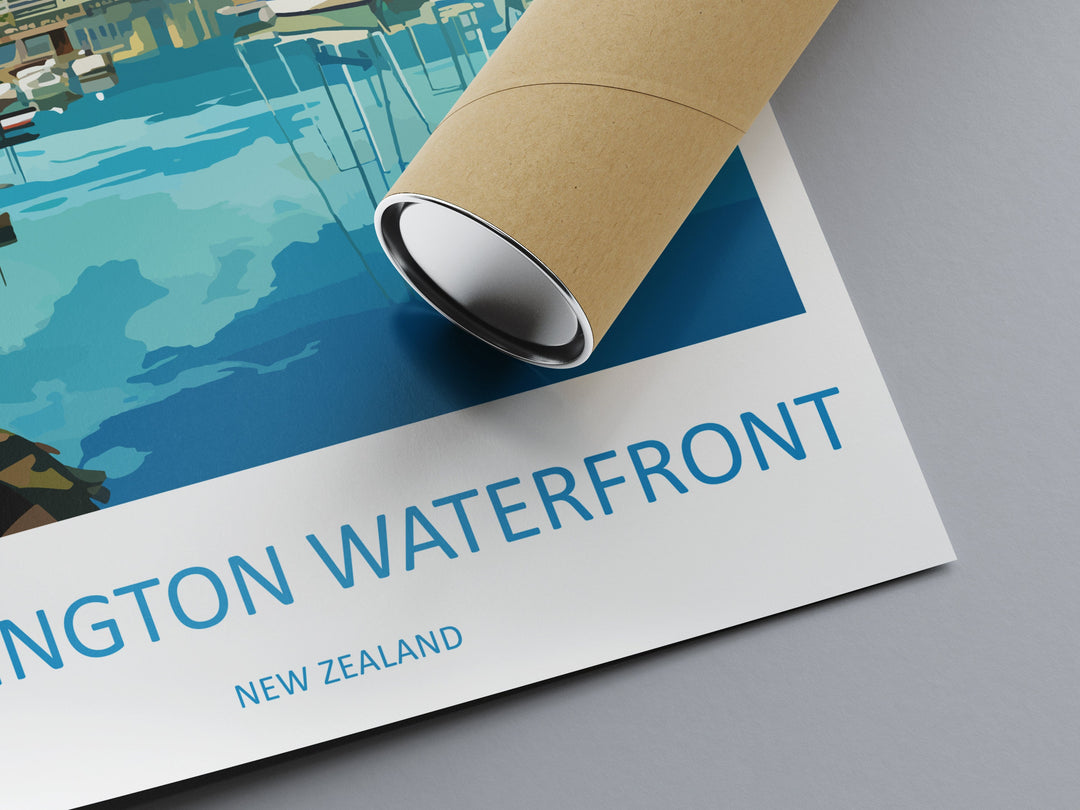 Wellington Waterfront Travel Print Wall Art Wellington Waterfront Wall Hanging Home Décor Wellington Waterfront Gift Art Lovers New Zealand