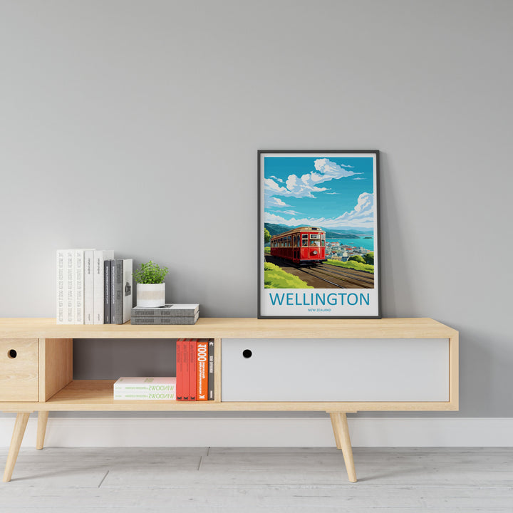 Wellington Travel Print Wall Art Wellington Wall Hanging Home Décor Wellington Gift Art Lovers New Zealand Art Lover Gift Wellington Tram