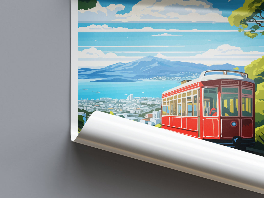 Wellington Travel Print Wall Art Wellington Wall Hanging Home Décor Wellington Gift Art Lovers New Zealand Art Lover Gift Wellington Tram