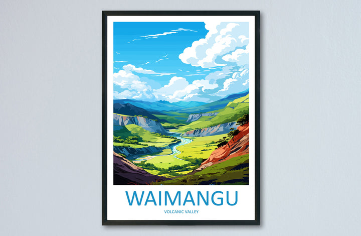 Waimangu Volcanic Valley Travel Print Wall Art Waimangu Wall Hanging Home Décor Waimangu Gift Art Lovers New Zealand Art Lover Gift
