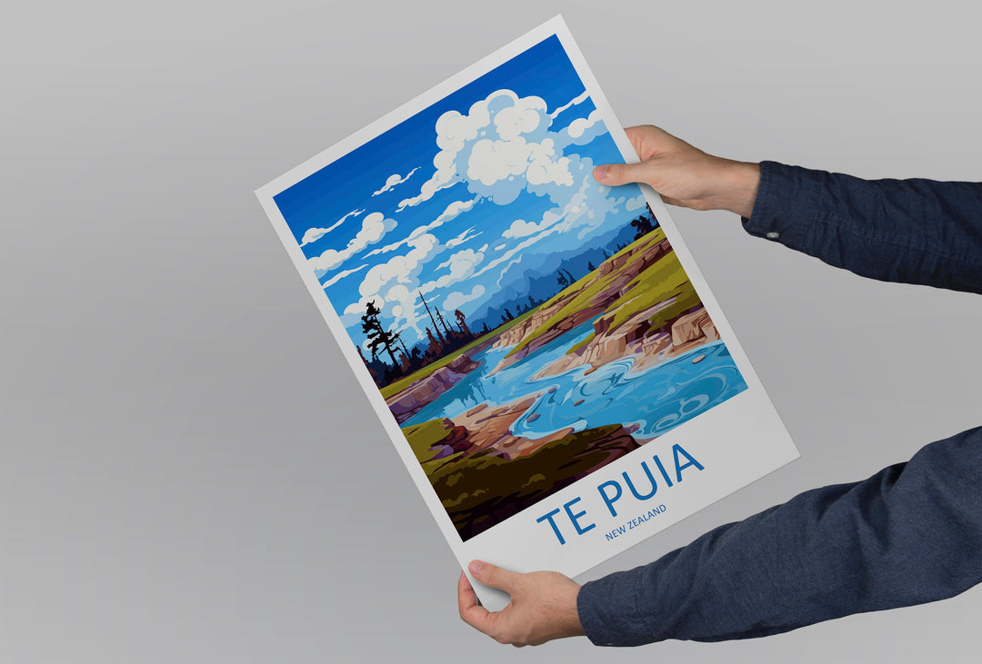 Te Puia Travel Print Wall Art Te Puia Wall Hanging Home Décor Te Puia Gift Art Lovers New Zealand Art Lover Gift Te Puia New Zealand Poster