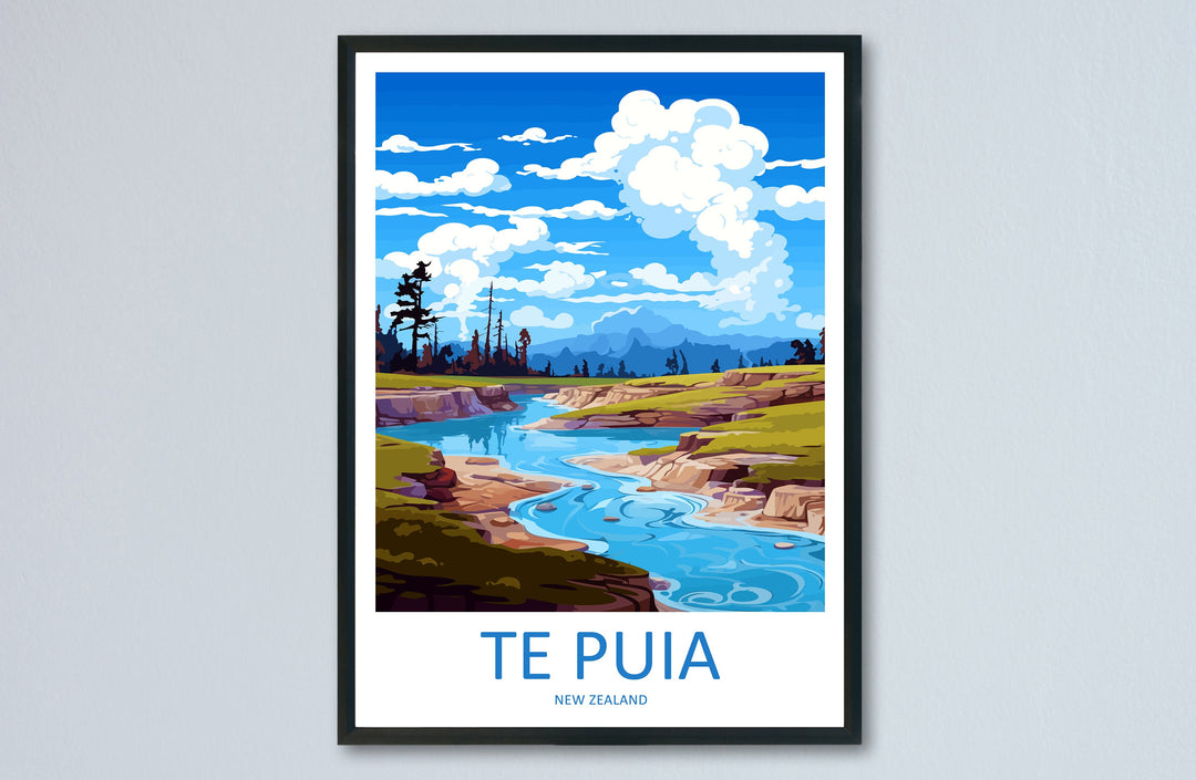 Te Puia Travel Print Wall Art Te Puia Wall Hanging Home Décor Te Puia Gift Art Lovers New Zealand Art Lover Gift Te Puia New Zealand Poster