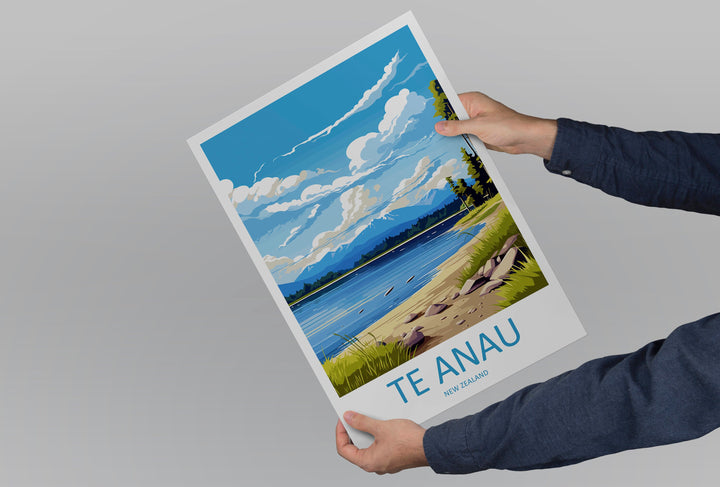 Te Anau Travel Print Wall Art Te Anau Wall Hanging Home Décor Te Anau Gift Art Lovers New Zealand Art Lover Gift Te Anau New Zealand Poster