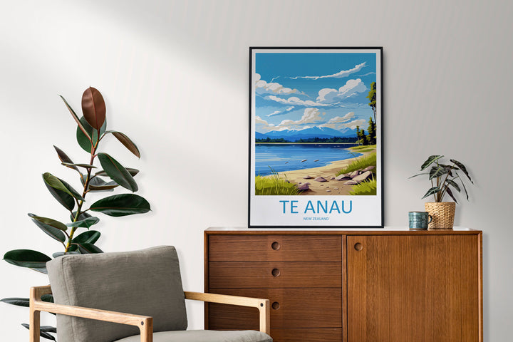 Te Anau Travel Print Wall Art Te Anau Wall Hanging Home Décor Te Anau Gift Art Lovers New Zealand Art Lover Gift Te Anau New Zealand Poster