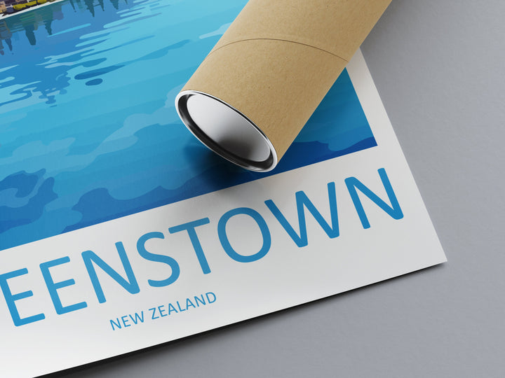 Queenstown Travel Print Wall Art Queenstown Wall Hanging Home Décor Queenstown Gift Art Lovers New Zealand Art Lover Gift Queenstown Gift
