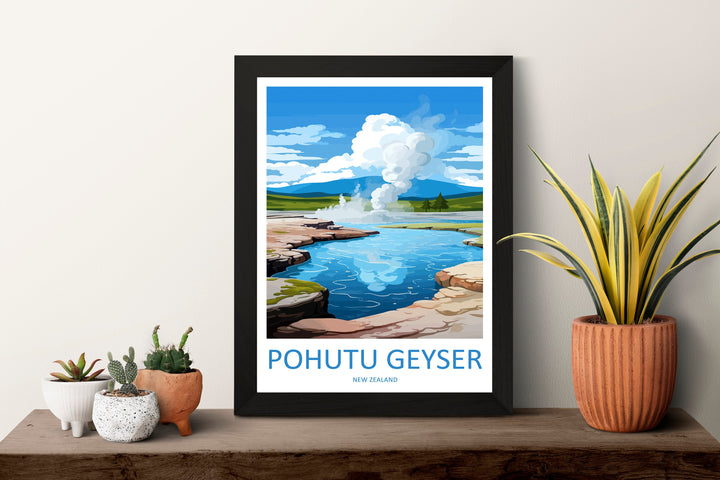 Pohutu Geyser Travel Print Wall Art Pohutu Geyser Wall Hanging Home Décor Rotorua Gift Art Lovers New Zealand Art Lover Gift Pohutu Geyser