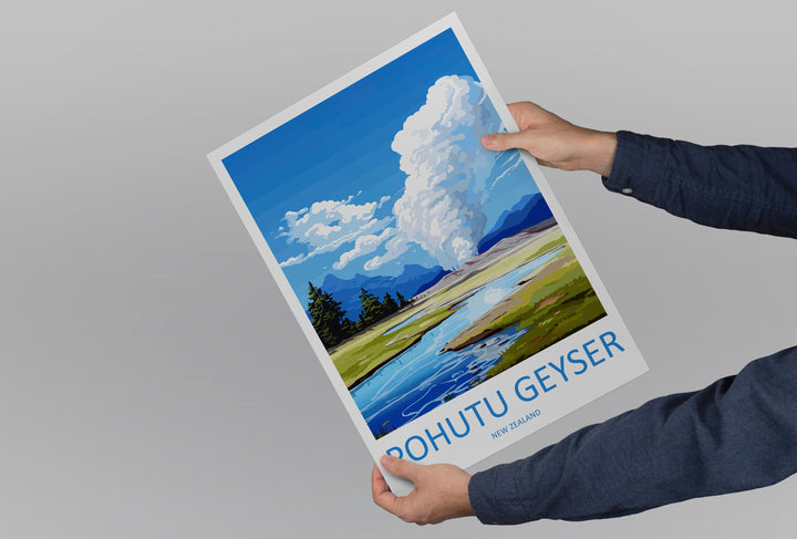 Pohutu Geyser Travel Print Wall Art Pohutu Geyser Wall Hanging Home Décor Rotorua Gift Art Lovers New Zealand Art Lover Gift Pohutu Geyser