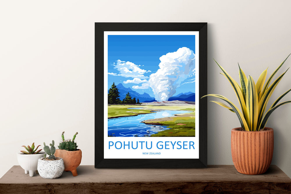 Pohutu Geyser Travel Print Wall Art Pohutu Geyser Wall Hanging Home Décor Rotorua Gift Art Lovers New Zealand Art Lover Gift Pohutu Geyser