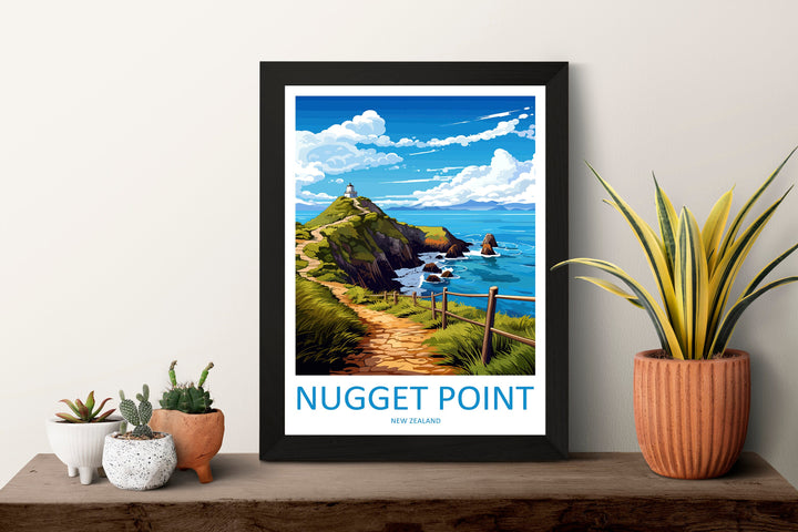 Nugget Point Travel Print Wall Art Nugget Point Wall Hanging Home Décor Nugget Point Gift Art Lovers New Zealand Art Lover Gift Nugget Point